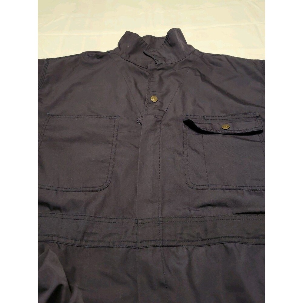 Key Poplin Ulined Men's Short Sleeve Utility  Coverall Navy Blue Size 2XL